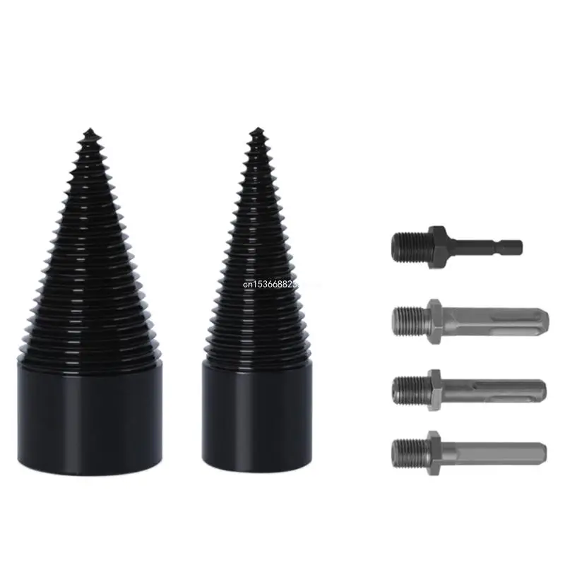 6pcs/set Heavy Duty Drill Screw Cone Driver Splitter Drill Bits 2-42mm Square Handle Round Handle Shank Dropship