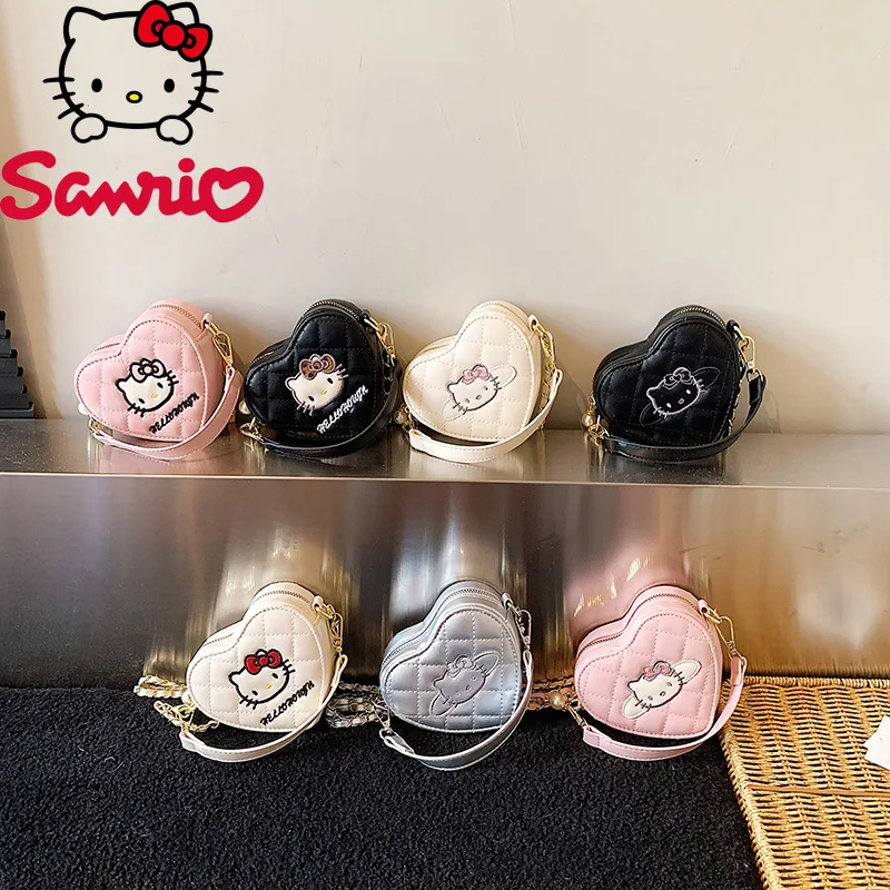 

Hello Kitty 2026 Новая женская мини-сумочка, модная высококачественная женская маленькая сумка, однотонная универсальная сумка для хранения помады для девушек