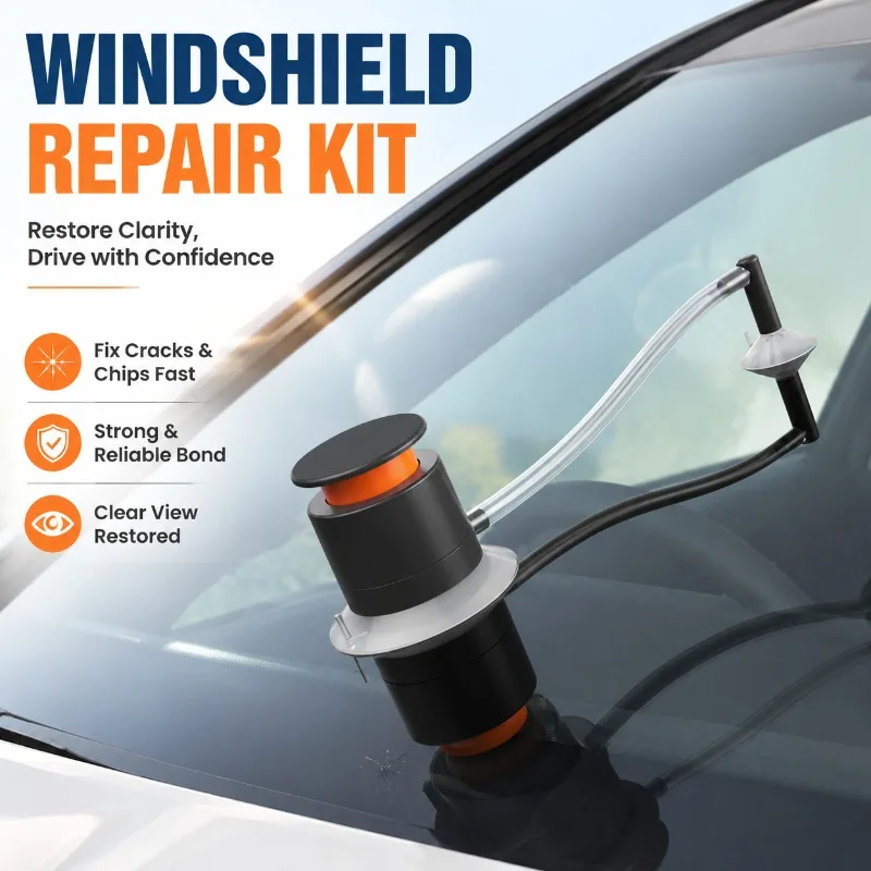Car Glass Repair Fluid Set Fast Mending Tools for Auto Windshield Premium Crack Scratch Repair Agent Portable Restoration Kit