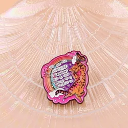Pin de esmalte gato positivo – Broche para mochila y solapa
