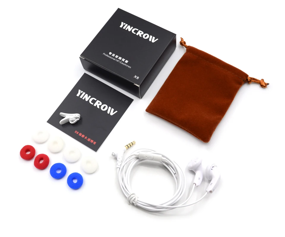 New Original YINCROW X6 In Ear Earphone Earbud Flat Head Plug Earplugs PK PK1 MX985 Earbud Kill Monk HiFi Audiophile Earbud