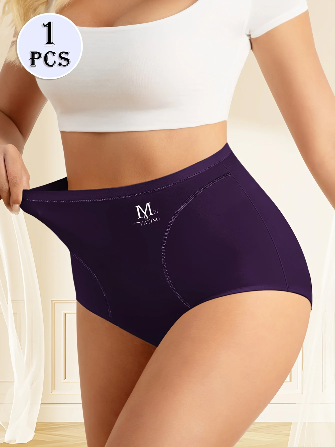 Stahovací kalhotky s vysokým pasem a kontrolou bříška pro ženy, plus size, bezešvé, pohodlný střih, zvedá zadek, prodyšné - náhled 3