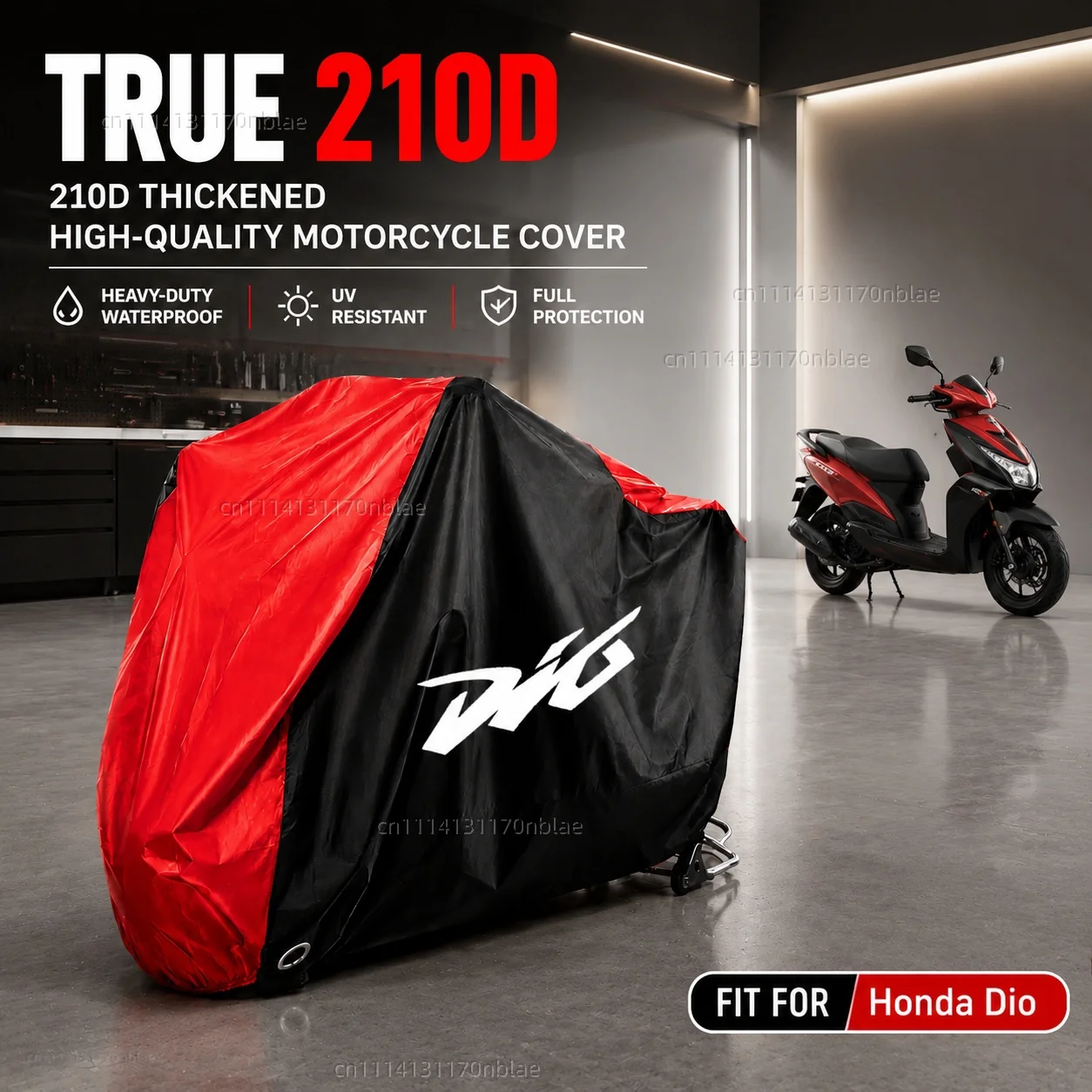 

For Honda Dio 50 ZX50 DJ-1 DJ-1RR AF19 AF18 SR AF20 ZX AF25 AF27 AF28 AF34 AF35 210D Motorcycle Cover Waterproof Dustproof U