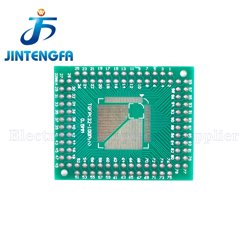 

10PCS FQFP TQFP LQFP 32 44 64 80 100 to DIP Transfer Board DIP Pin Board Pitch IC Adapter plate Conversion board