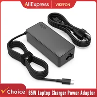 VIKEFON 65W USB C cargador de ordenador portátil adaptador de corriente para Lenovo ThinkPad,Hp,Chromebook,Yoga,Dell,ASUS,Acer tipo C adaptador de corriente rápido