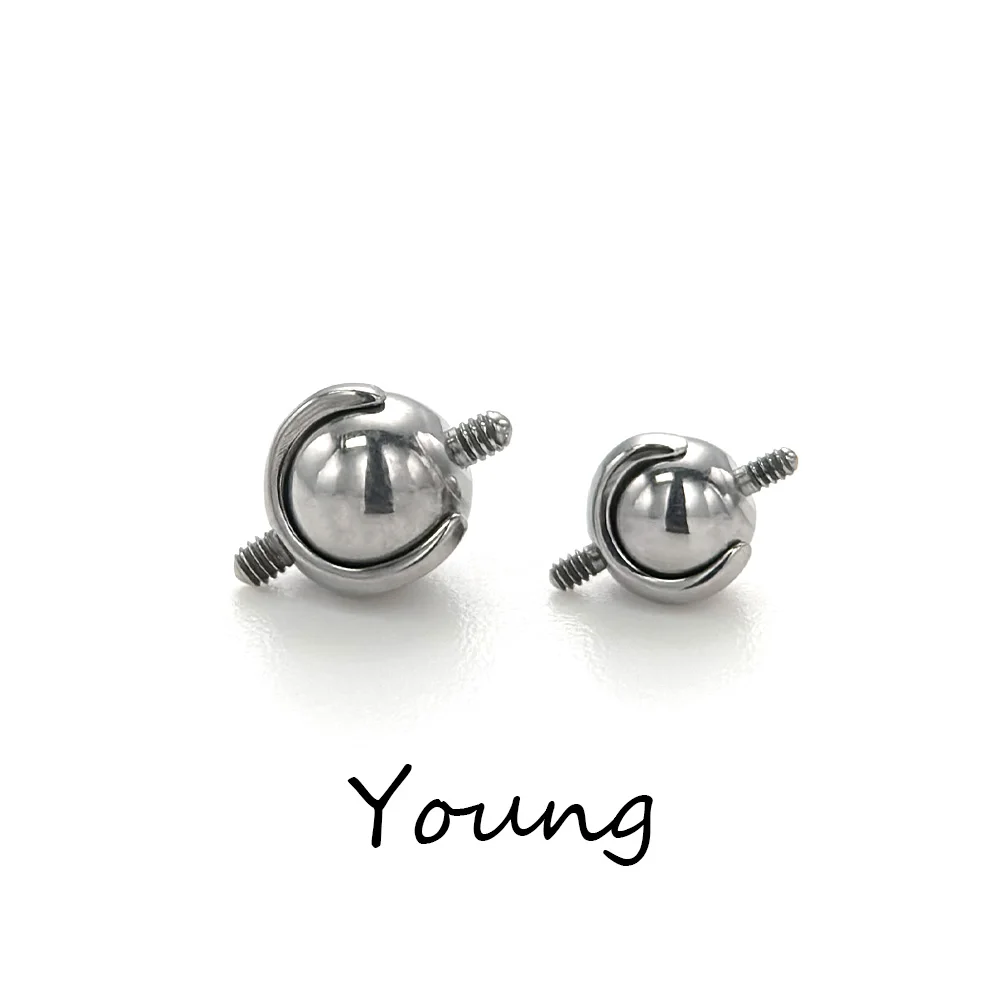 F136 Titanium G23 Transfer Ball Suspended Ear Bridge Deconstruction Ear Bridge Component Structure Ball Perforated Jewelry