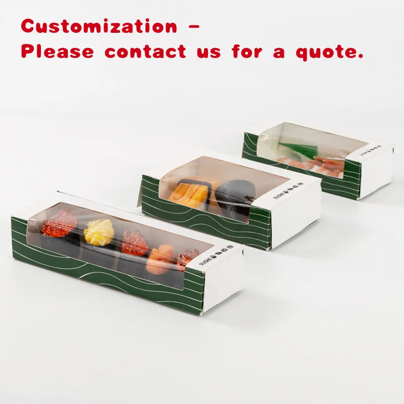 custom.LOKYO Customized Take Out Disposable Paper Sushi Box with Lid