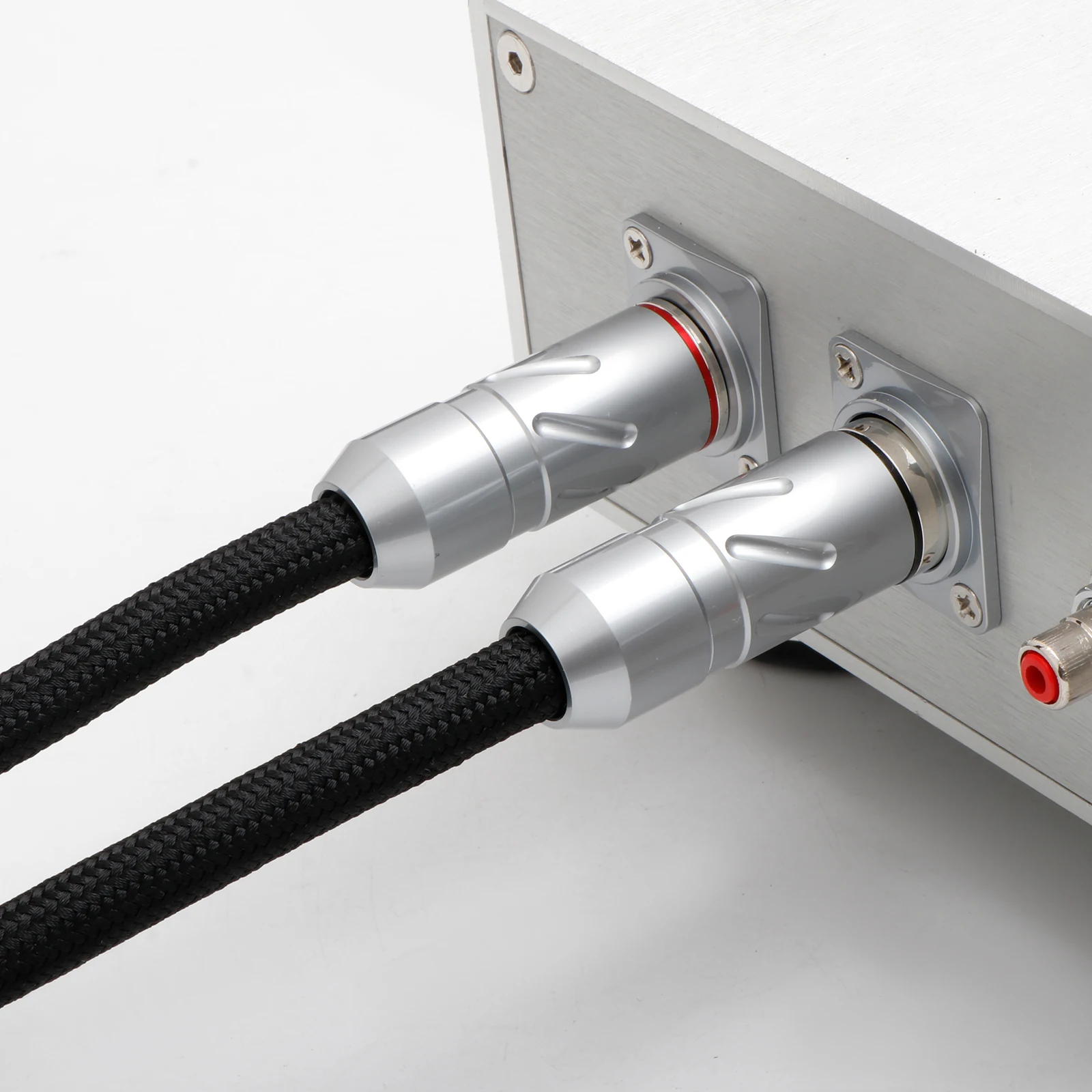 كابل XLR من الفضة النقية Monosaudio متوازن مع موصلات XLR مطلية بالروديوم والنحاس النقي توصيل كابل فيديو PS75X0R