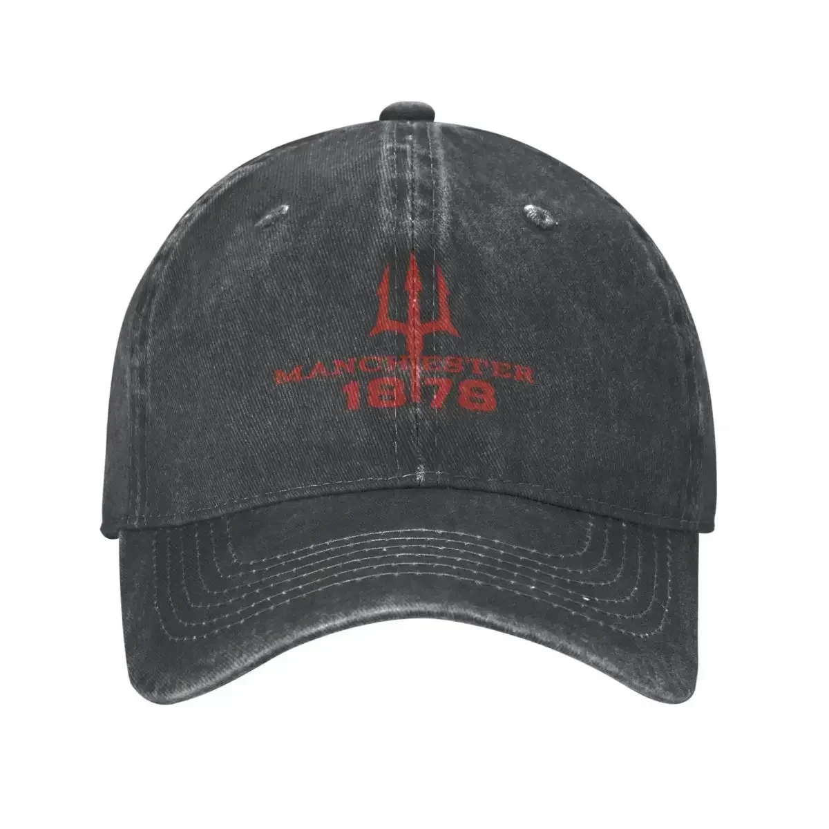 Devils Of Manchester, Manchester Is Red, Glory Glory United Denim Fabric Cap  Baseball Caps Unisex Baseball Hats Polychromatic