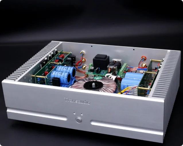 

CS/D5 использует двухканальный усилитель мощности с цельнобетонным компонентом на основе швейцарской схемы darTZeel.