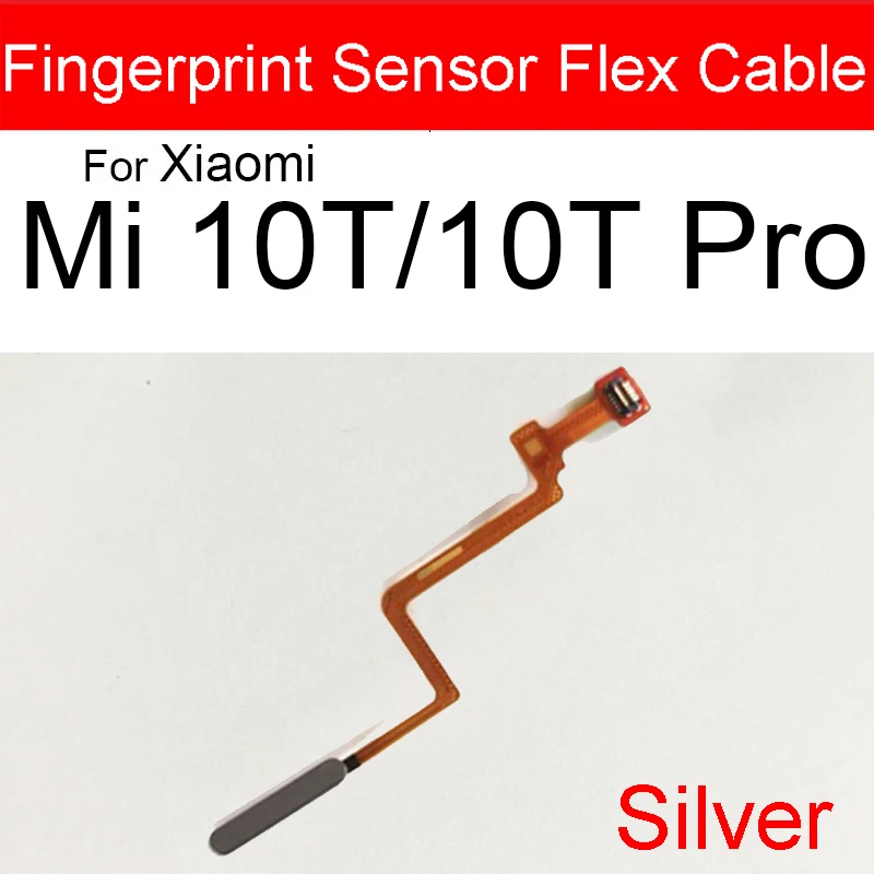 FingerPrint Sensor Touch ID Scanner Key Flex Cable For Xiaomi Mi 10T 10T Pro Mi 10T Lite 5G Home Return Power Button Flex Ribbon