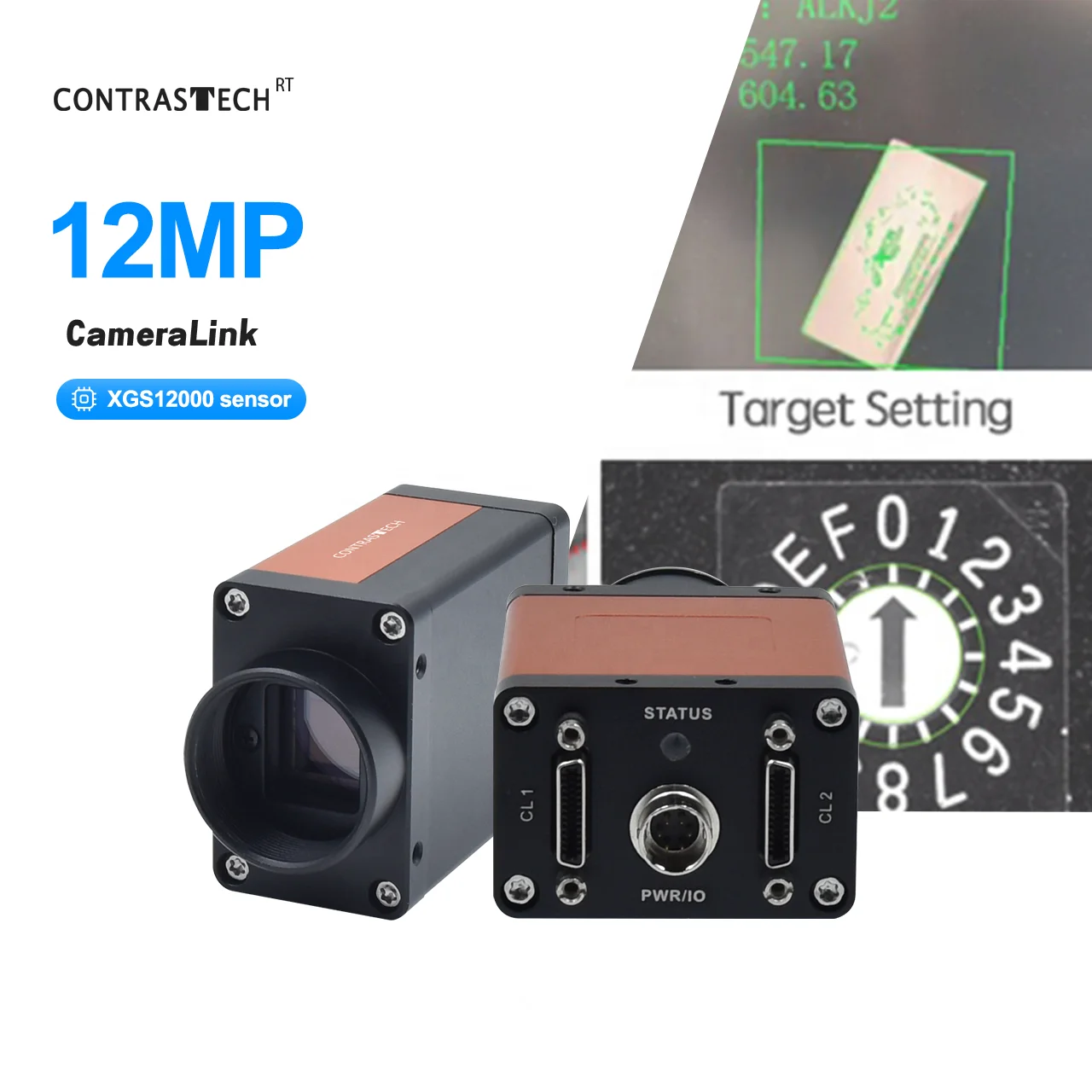 

12-мегапиксельная камера GigE Vision GeniCam XGS12000 GigE с промышленным глобальным затвором Hikrobot для сканирования площади для машинного зрения Contrastech