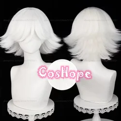 Mi Zu Ki Cosplay Wig 33cm Short Pure White Wig Cosplay Anime Cosplay Wigs Heat Resistant Synthetic Wigs Hair