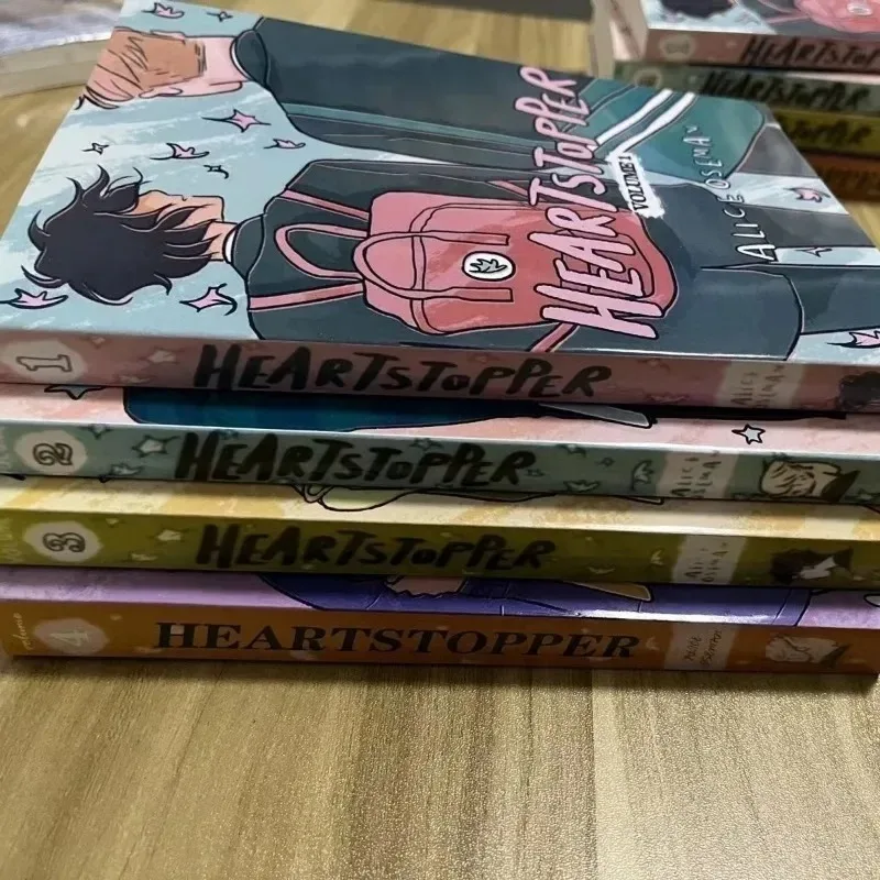 Comic Novel Books Heartstopper Series Volume 1-5 Books Set By Alice Oseman Anime Sleeves Books in English To Read Romance Storys