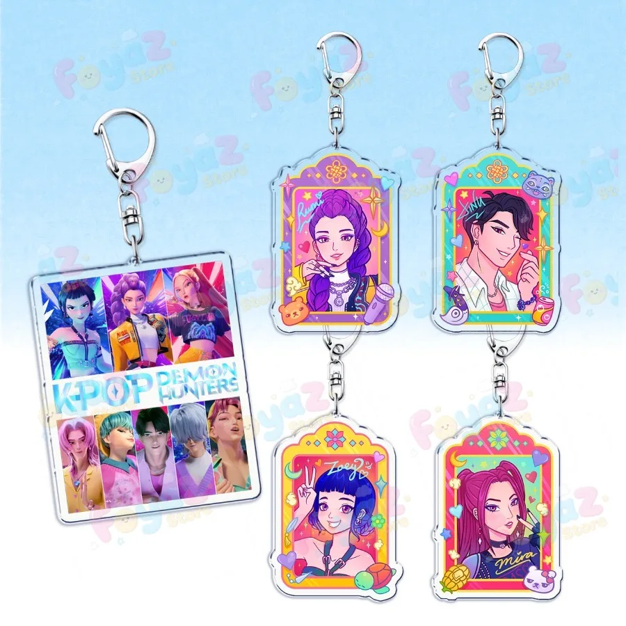 Kpop شيطان هنتركس ساجا بنين المفاتيح اكسسوارات حقيبة سحر رومي زوي جينو ديربي المرأة أقراط مجوهرات المشجعين الأصدقاء هدية #3