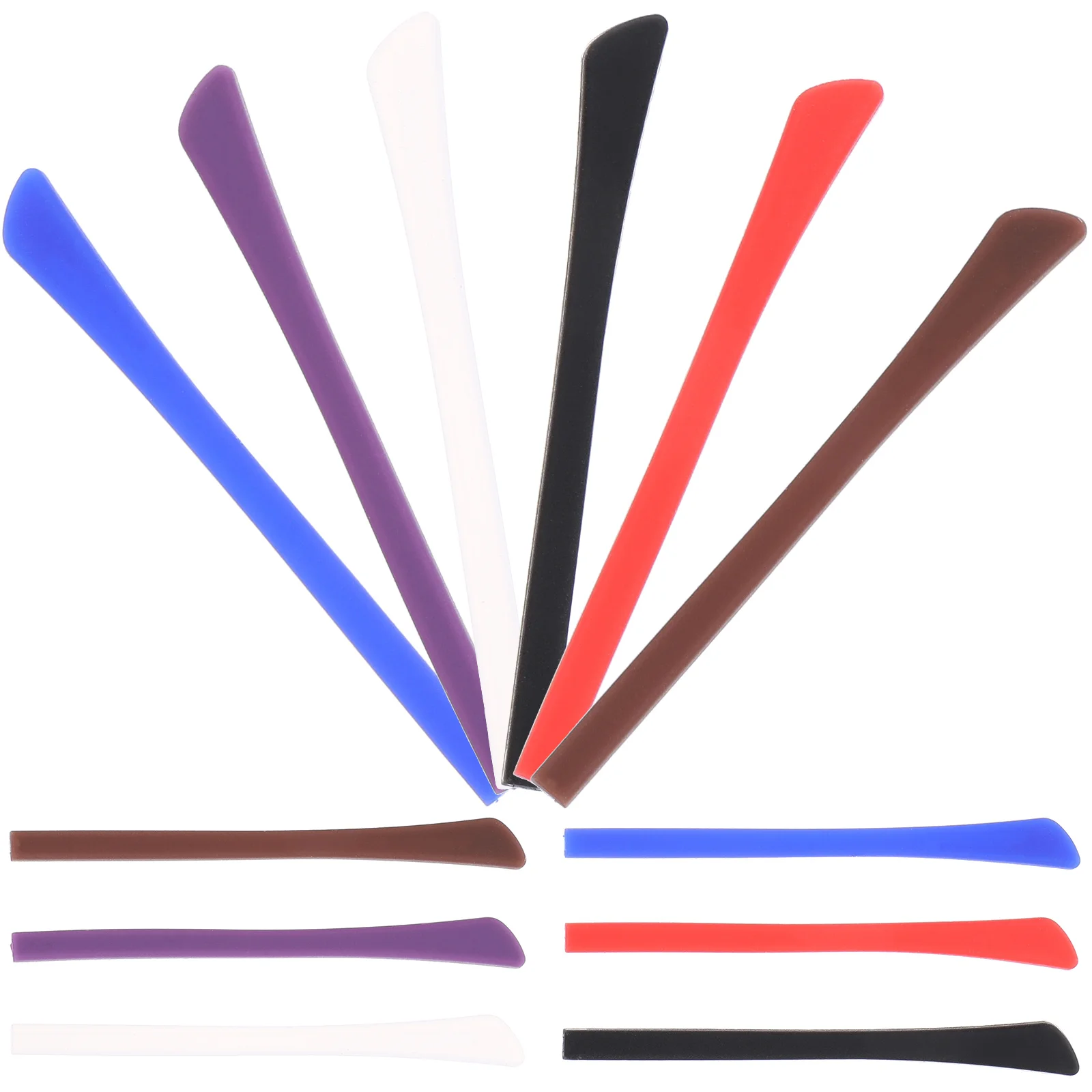 

12 Pairs Eyeglasses Leg Silicone Replacement Non Slip Comfortable Safe Stretchy Anti Oxidation Glass Accessories