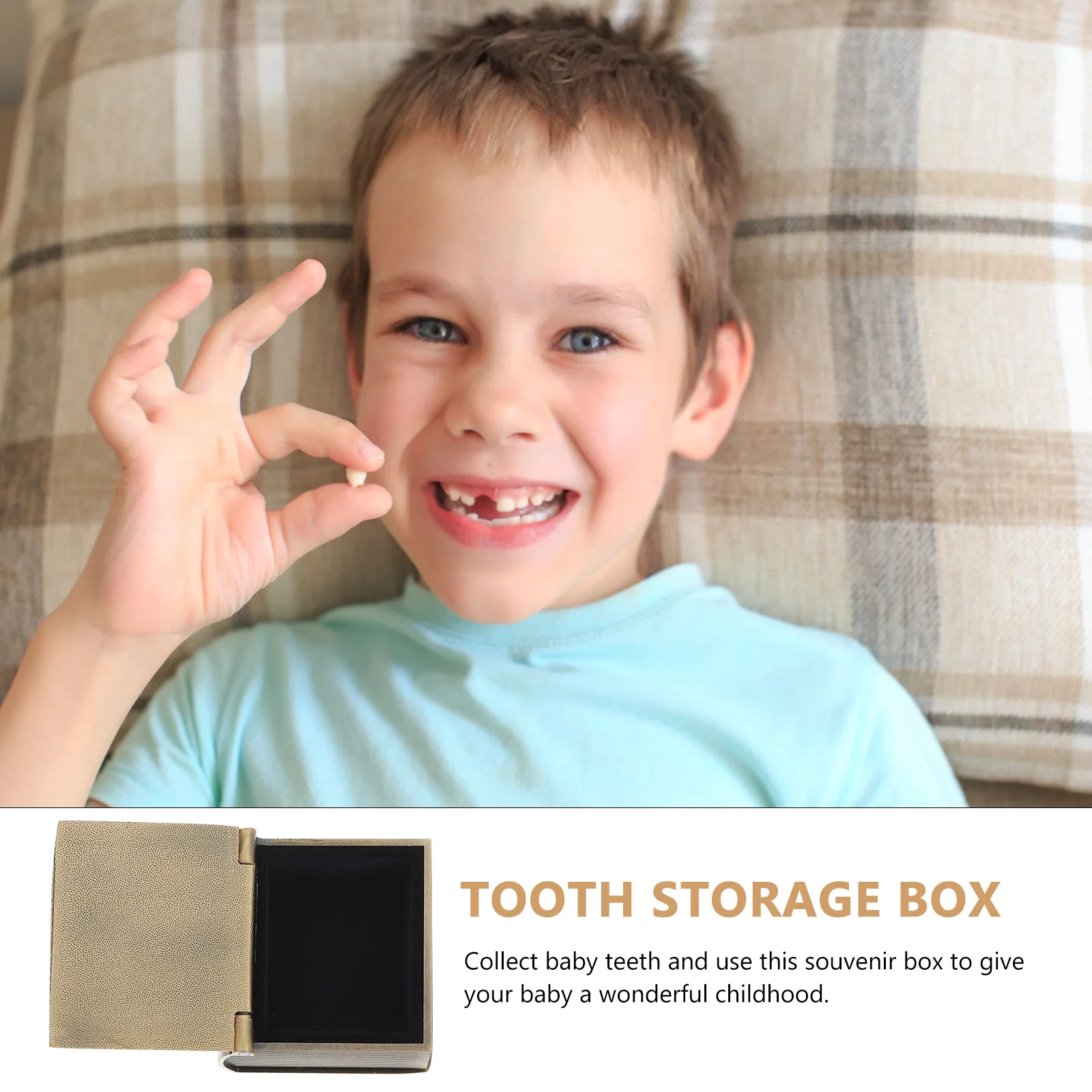

2 Pcs Baby Teeth Storage Box Milk Children's Tooth Holder Boxes Kids French Keepsake Infant Toothbrush for