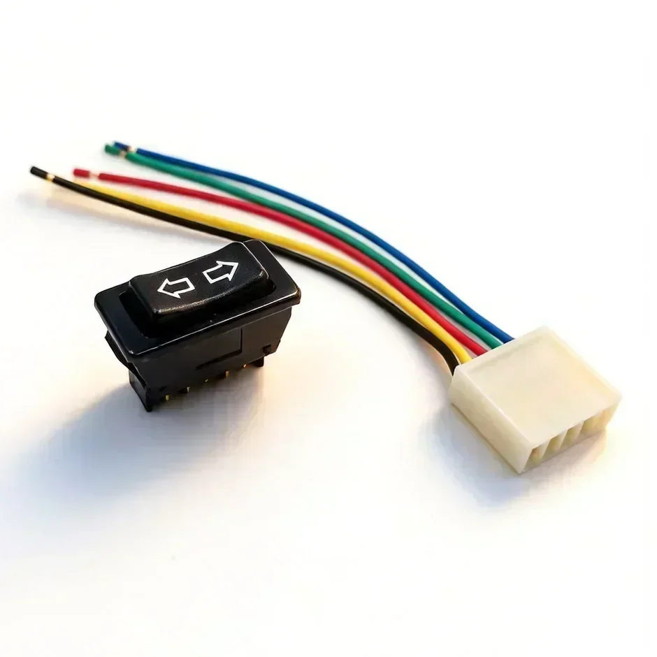 Universeller Auto-Fensterheber-Schalter, elektrisch, 5-polig, DC 12V 20A, Regler-Schalterkabelbaum, Zubehör, Taster, DIY – Detail 6