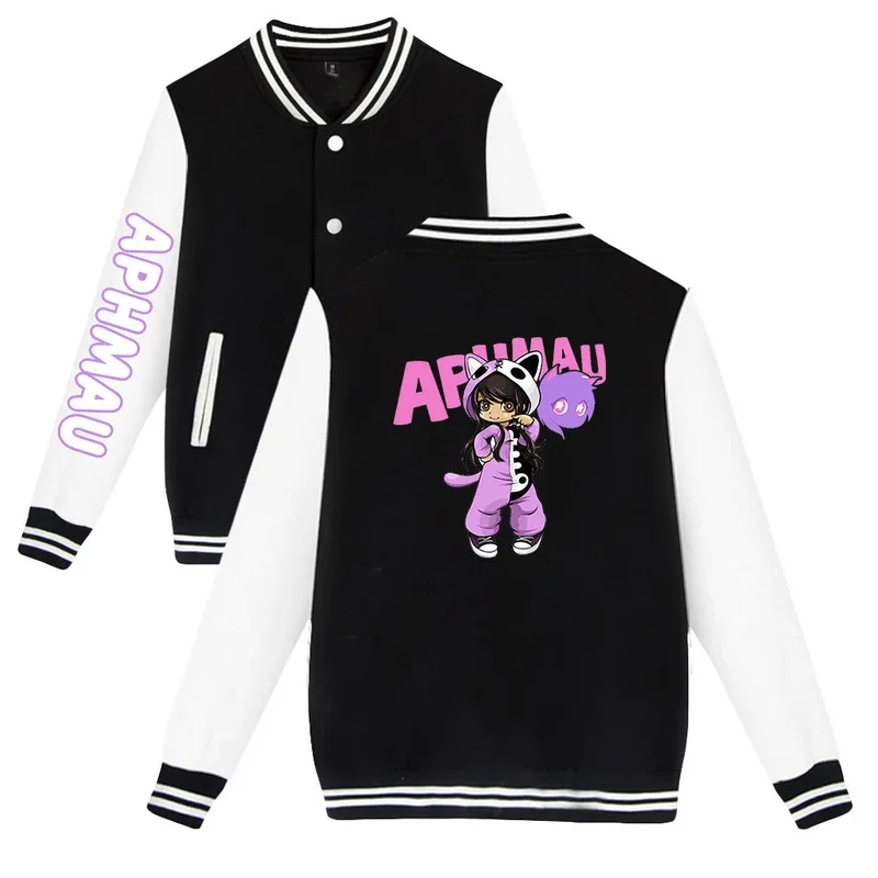 

Куртка Aphmau merch для мужчин и женщин, бейсбольная униформа в стиле аниме, Спортивная уличная одежда для пар, Повседневная Верхняя одежда для мальчиков и девочек