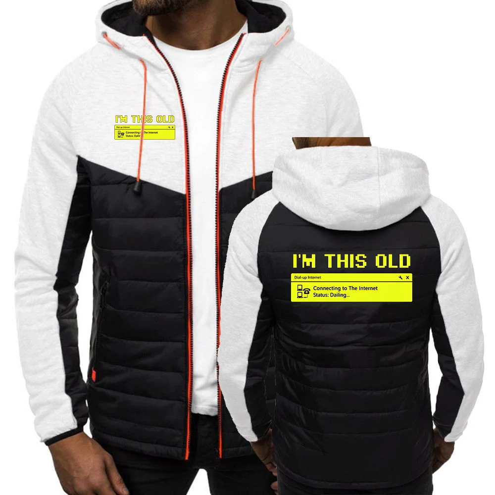 Computer 90s Programmer PC Nerd Geek  Winter New Men Jackets Casual Men's Outwear Coats Male Windbreak Cotton Down Hoodies