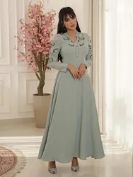 Elegant Beaded Long Sleeves Ankle Length Mother of the Bride Dress Occasion Formal Party Wedding Summer 2023