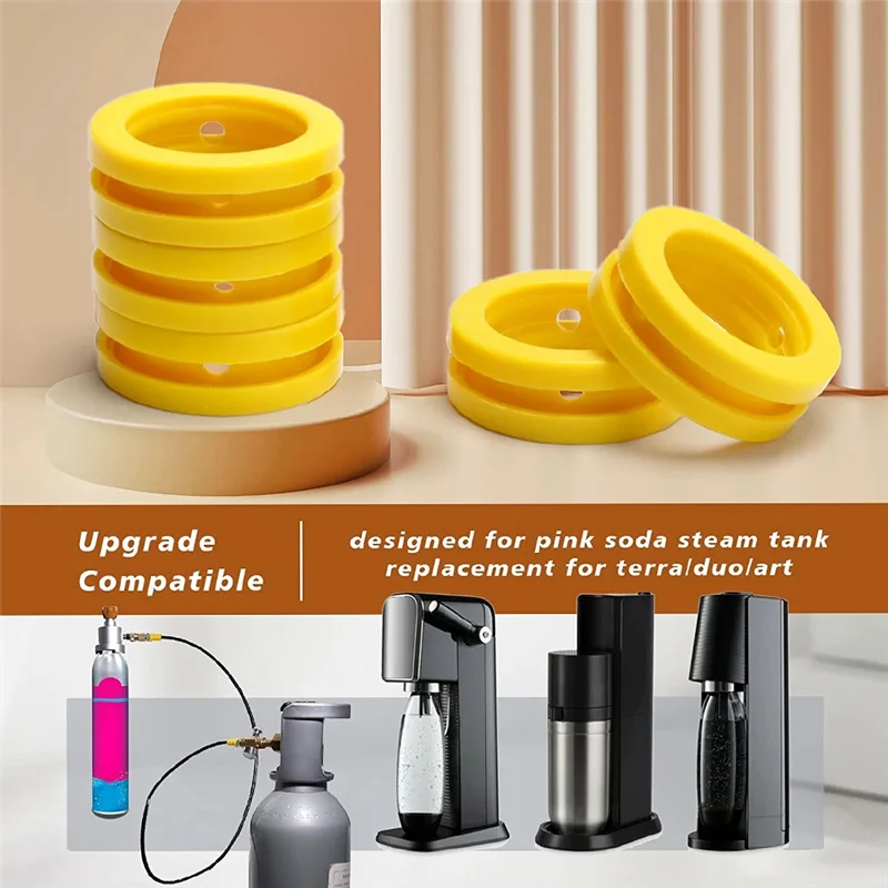 LICE-10 шт. машина для газировки CO2 цилиндр замена прокладок карбонатора кольцо сменная запасная шайба для нового приготовления газировки и розовый цилиндр