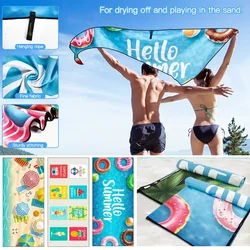 Large Microfiber Beach Towel Quick Dry Lightweight Towel Holiday Fitness Travel Sports Portable Absorbent Sun Towel