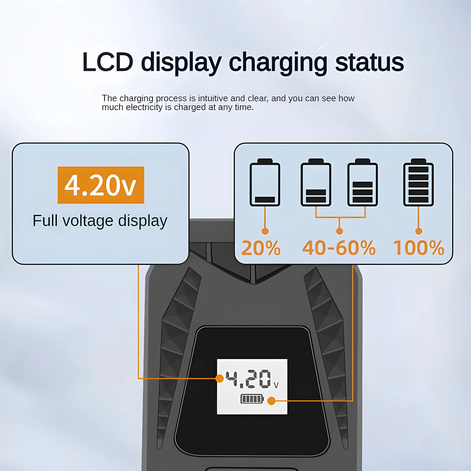 Cargador de batería 18650 1 Solt LCD para batería AA AAA Ni-MH/ni-cd de 3,7 V 26650 14500 16340 18500 21700 cargador de batería recargable