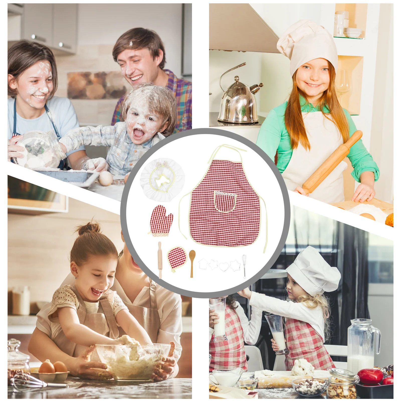 1 مجموعة أطفال التظاهر الخبز عدة خشبية الطبخ الشيف دور اللعب أدوات المطبخ هدية عيد ميلاد للأطفال الخبز مجموعة طاولة المطبخ #3