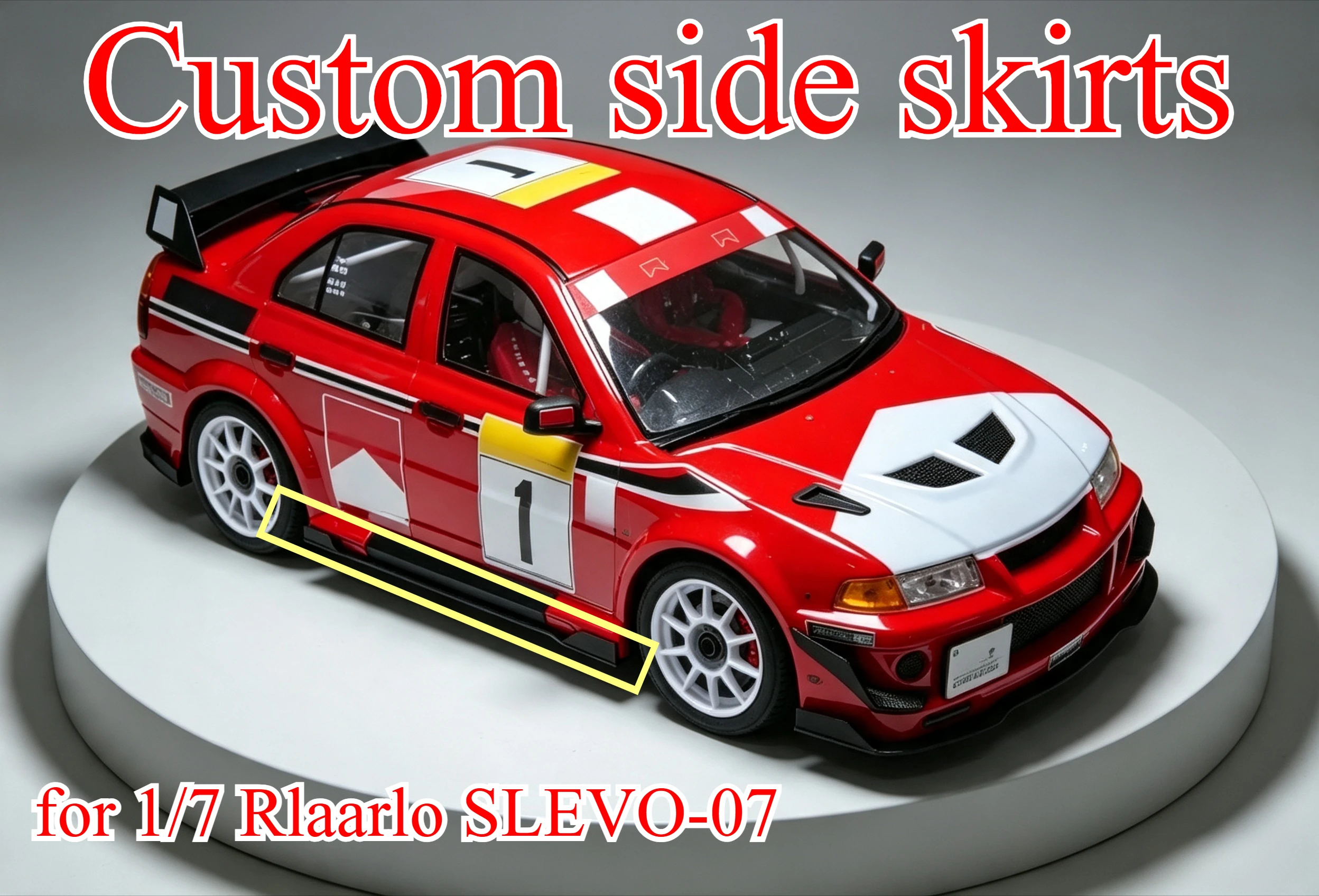 Custom Aero Side Skirt Upgrade Kit For Rlaarlo SLEVO-07 1/7 RC Rally Car Optimize Airflow Sporty Exterior Upgrade Accessories