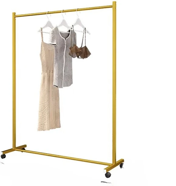 

Стоячая вешалка для одежды в скандинавском стиле, золотая угловая вешалка для одежды для спальни, коммерческая вешалка для одежды, прихожая