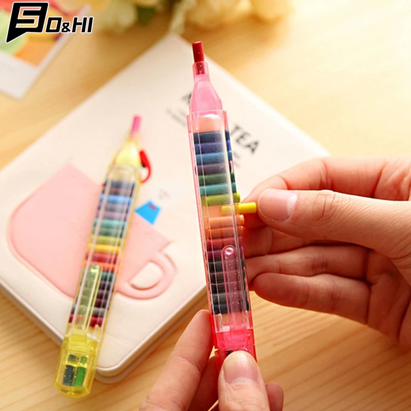 20 Colors/pcs Cute Kawaii Crayons Oil Pastel Creative Colored Graffiti Pen For Kids Painting Drawing Supplies Student Stationery