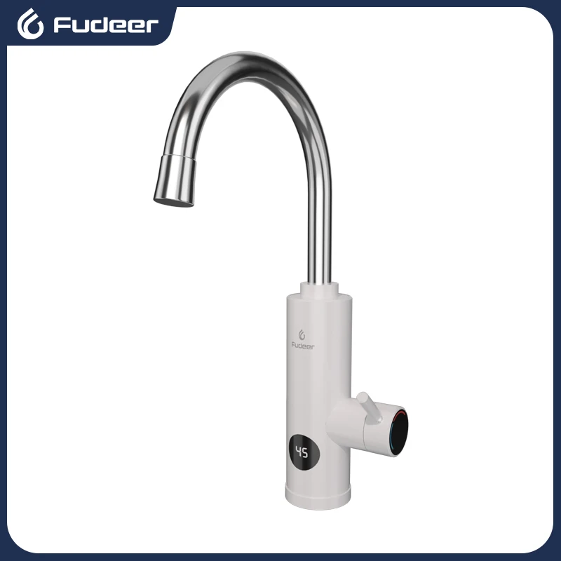 Fudeer 3000W 220V Electric Kitchen Water Heater Tap Instant Hot Stainless Steel Water Faucet Heater Cold Heating Faucet