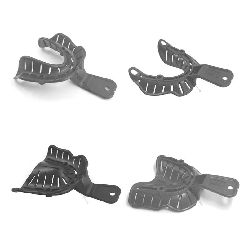 12Pcs/Set Dental Impression Trays Thermoplastic Full Mouth Denture Edentulous Jaw Impression Trays Dentist Moldable Mold Trays