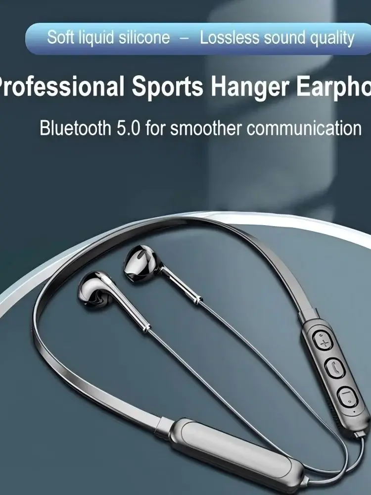 Draadloze 9D Bluetooth-headset met nekophanging, stereogeluidsreductie, universele 5.0 in-ear sportheadsetmicrofoon voor smartphone - afbeelding 2