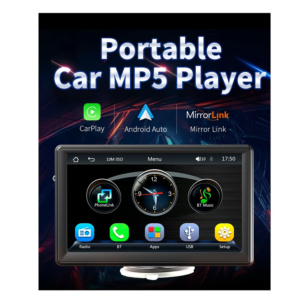 7 Inch Autoradio Multimedia Speler Draadloze Carplay Android Auto Touchscreen Voor Atto 3 2022-2023