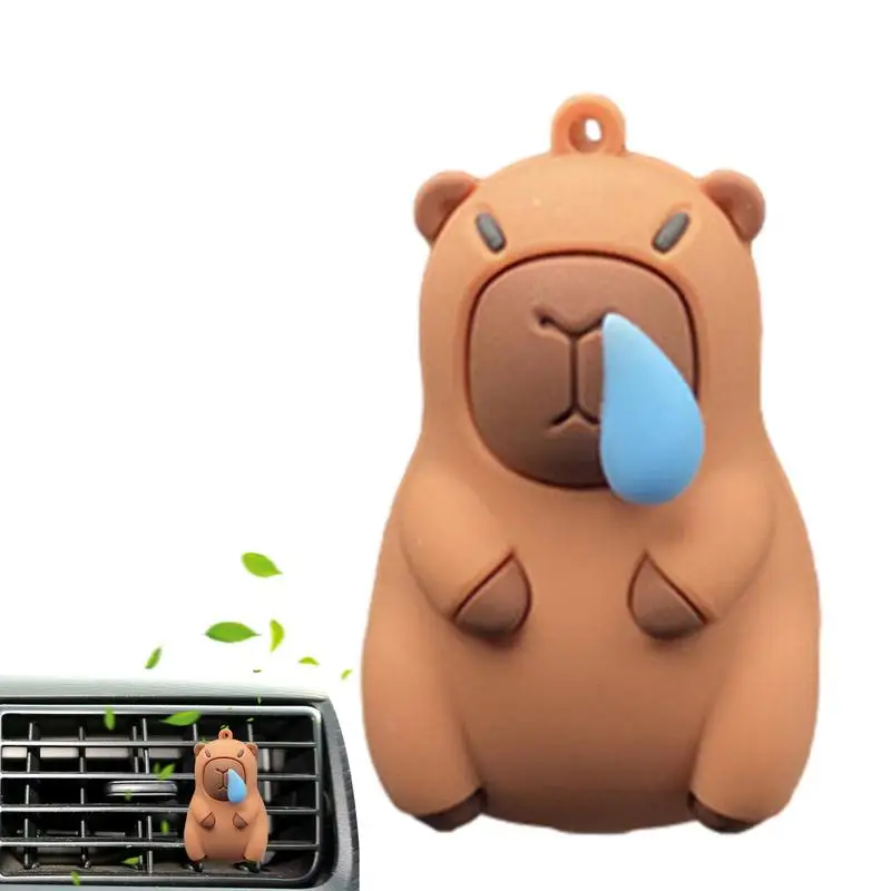 Cartoon Capybara Car Air Freshener Vent Clip Car Aroma Vent Scent Auto Perfume Oil Diffuser Decoration Refreshing accessories