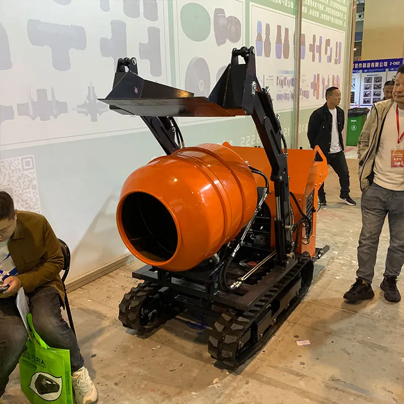 

High Quality Mini Crawler Tracked Hydraulic Concrete Mixer with Front Loader/Hopper Engine Core Component for Sale