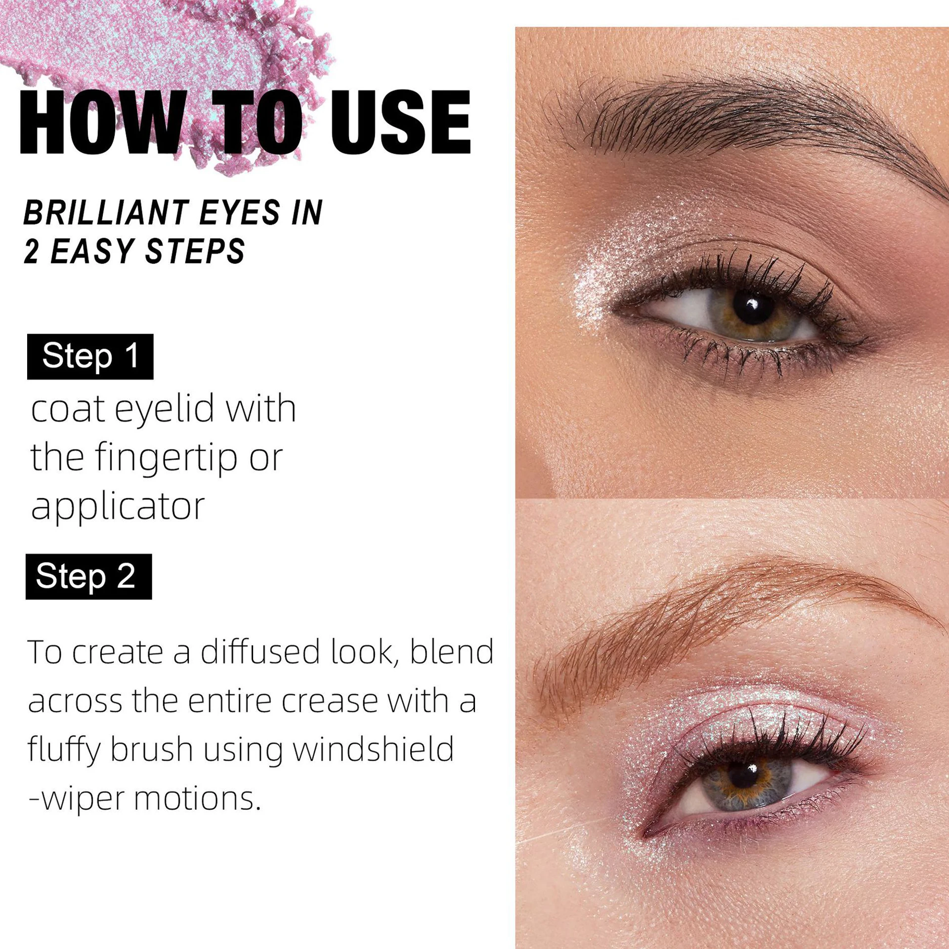 5-color hexagonal shimmer eyeshadow, long-lasting and easy to apply, multi-purpose high-gloss blush