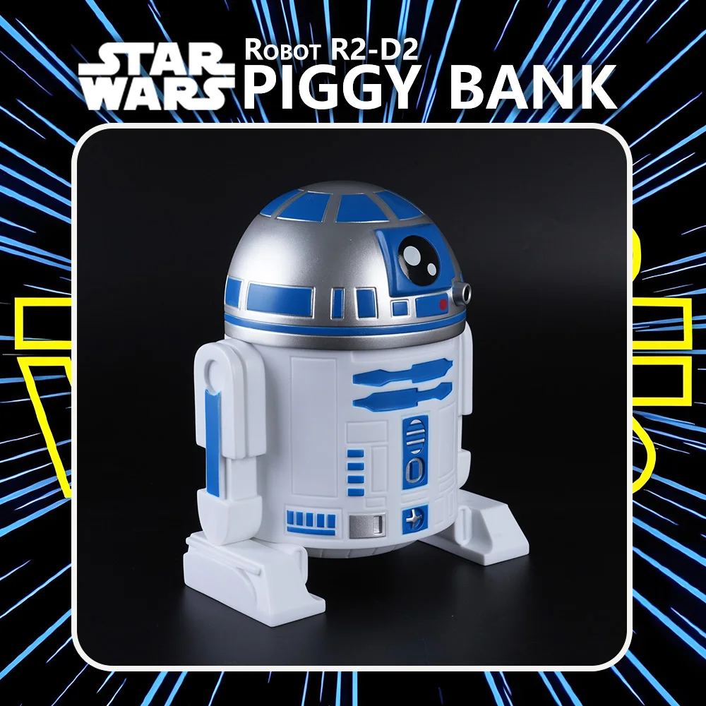 スターウォーズ公式ライセンス取得済み-pvc製貯金箱-ロボットr2d2フィギュア-マネーボックス-コレクタブル-デスクトップオーガナイザー-ホームデコレーション-貯金箱