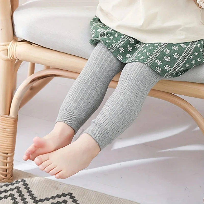 Spring Baby Boys Girls Pants Newborn Girl Leggings Tights Cotton Stretch Kids Children Knitting Trousers For 0 to 6Years