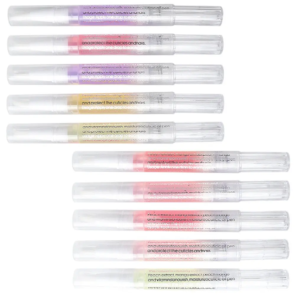 

10Pcs Nail Oil Pen Softener for Cuticle Care Portable Nail Repair Pen for Daily Moisturizing Home Or Salon Use