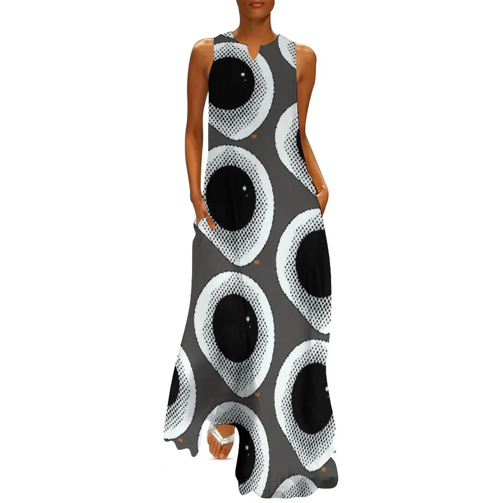 

Black egg in Pop Art style Long Dress luxury women's party dress evening prom prom clothes Women's dress summer
