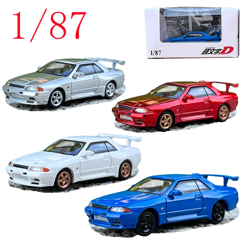

Initial D Diecast 1/87 Scale Nissan GTR R32 Sports Car Model Alloy Nissan GTR R32 Racing Car Model Gift Collect Scene Ornament