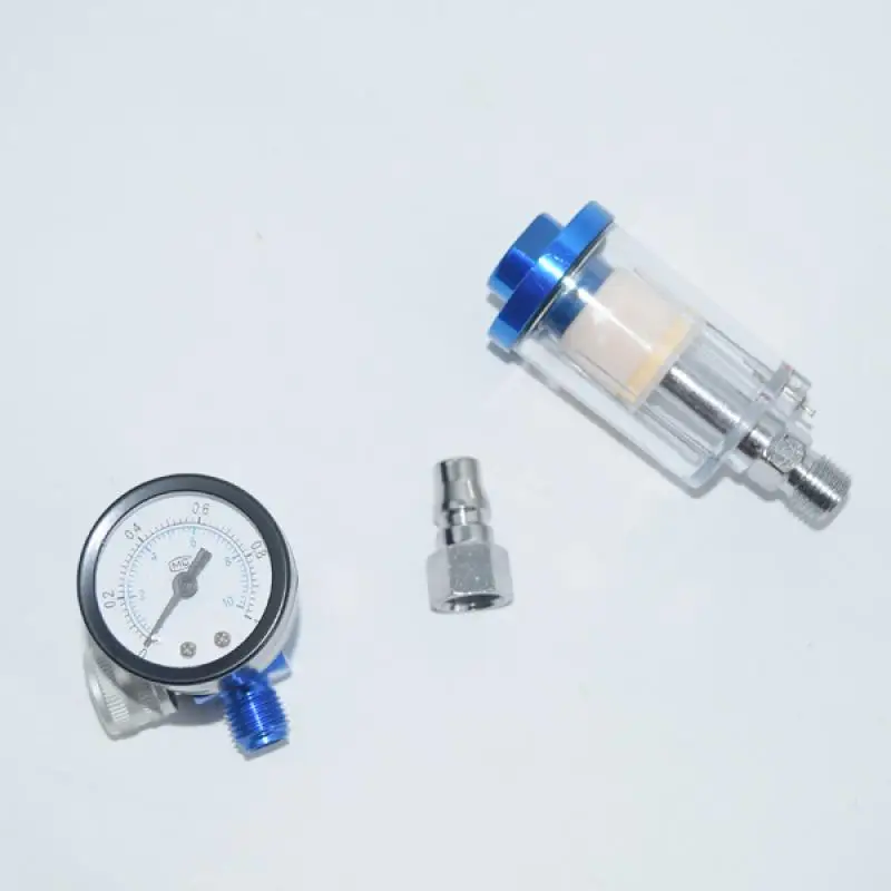 Imagem -05 - Pistola de Pulverização Air Regulator Gauge In-line Óleo Água Armadilha Separador de Filtro eu jp us Adaptador Ferramentas Pneumáticas para Airbrush Af02