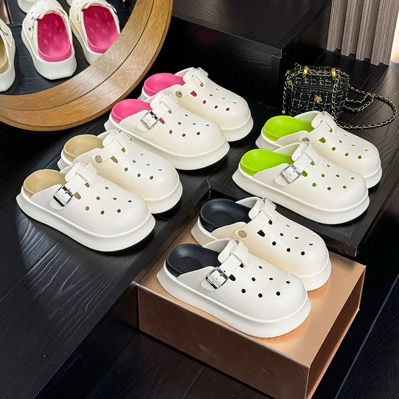 

Eva Мюли, полутапочки, обувь для женщин, новинка 2025, модные женские повседневные сандалии на платформе, обувь