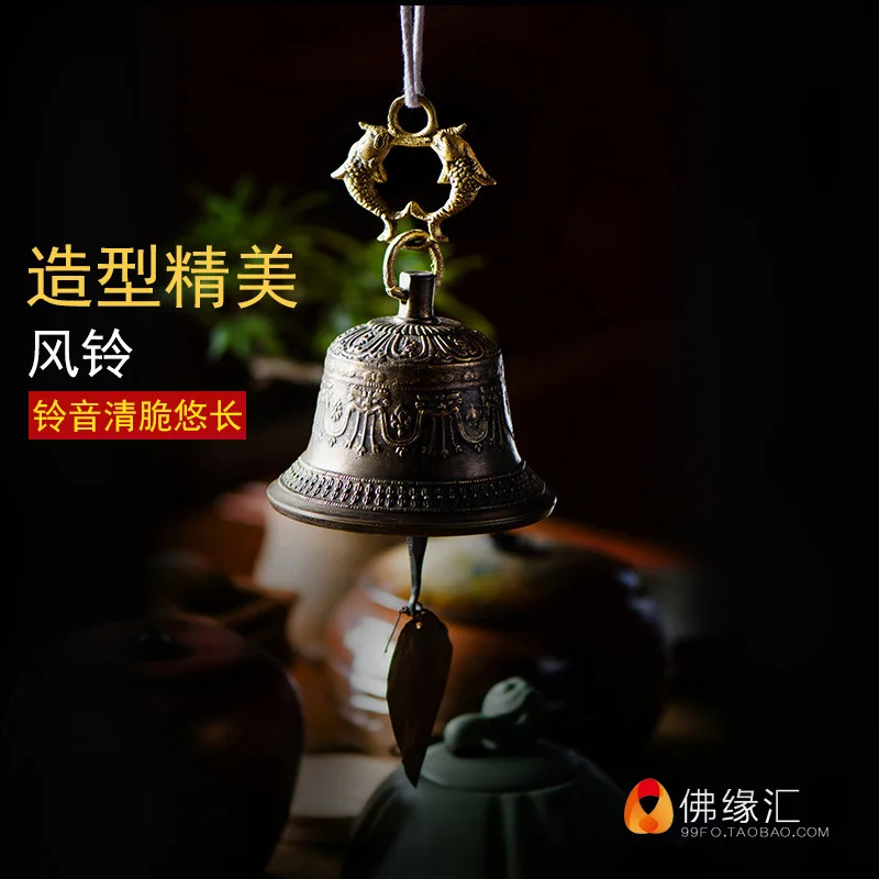 Nepalese Handcrafted Bronze Vajra Bell, Buddhist Temple Chanting Bell, Bird-Chasing Bell, with a Beautiful and Pleasant Sound W
