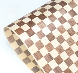 L:2.5meters Width:430mm T:0.25mm 2-color Checkered Wood Veneer High End Fashionable Wood Veneer Sheets Decoration