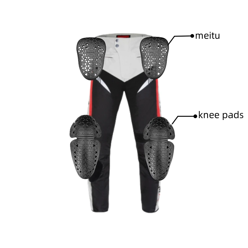 

CE2 Motorcycle Safety Gear Shoulder Elbow Back Knee Hip Protection Pad Racing Armor Back Protector Slow Rebound Guards