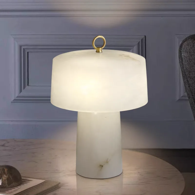 

Natural marble luxury desk lamp, exquisite and elegant design, post-modern minimalist style